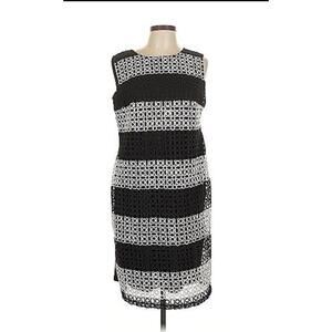 Chicos Sleeveless Cocktail Dress Dress Black And White Size Large